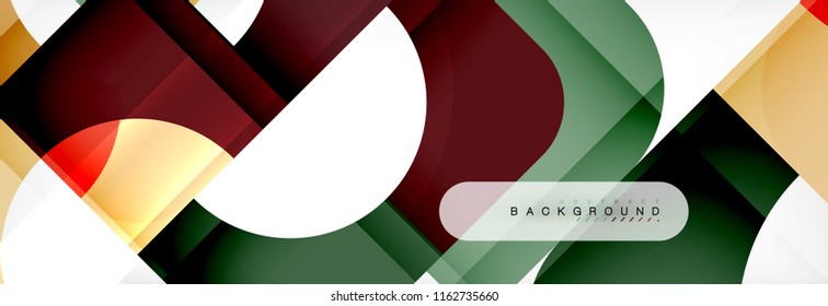 Color square shapes, geometric modern abstract background. Vector illustration