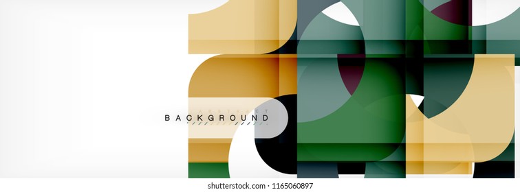 Color square shapes, geometric modern abstract background. Vector illustration