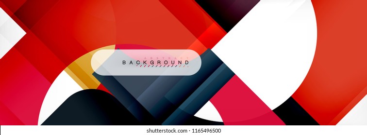Color square shapes, geometric modern abstract background. Vector illustration