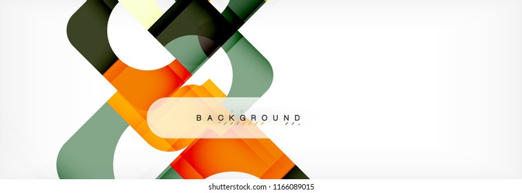 Color square shapes, geometric modern abstract background. Vector illustration