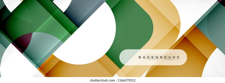 Color square shapes, geometric modern abstract background. Vector illustration