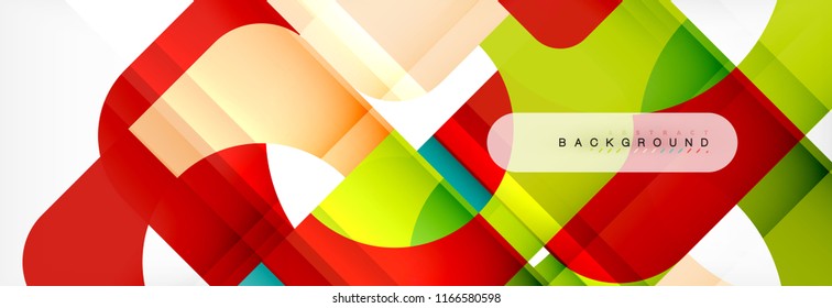 Color square shapes, geometric modern abstract background. Vector illustration