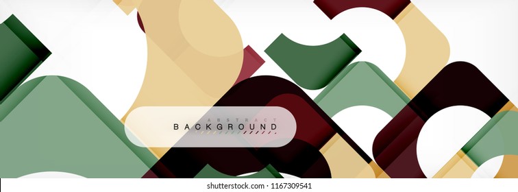 Color square shapes, geometric modern abstract background. Vector illustration
