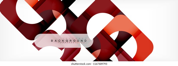 Color square shapes, geometric modern abstract background. Vector illustration