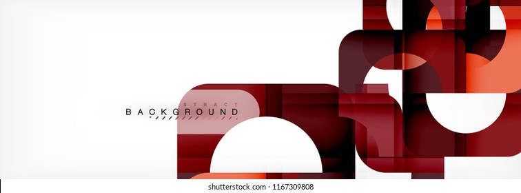 Color square shapes, geometric modern abstract background. Vector illustration
