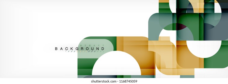 Color square shapes, geometric modern abstract background. Vector illustration