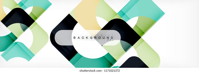Color square shapes, geometric modern abstract background. Vector illustration