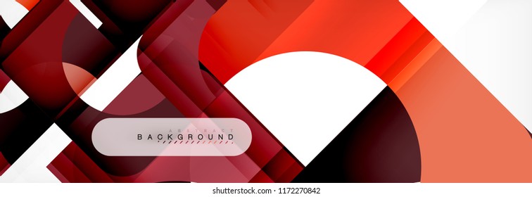 Color square shapes, geometric modern abstract background. Vector illustration