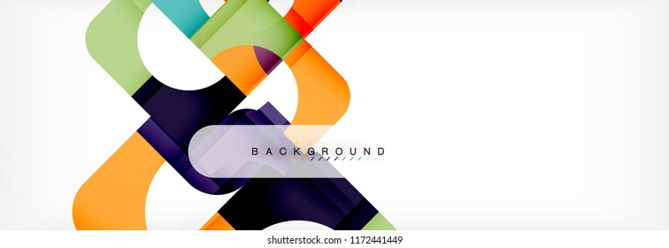 Color square shapes, geometric modern abstract background. Vector illustration