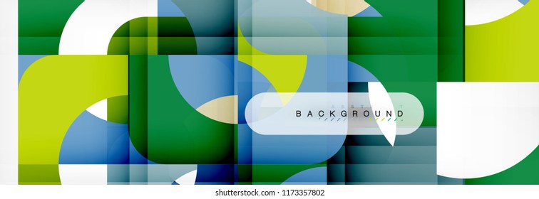Color square shapes, geometric modern abstract background. Vector illustration