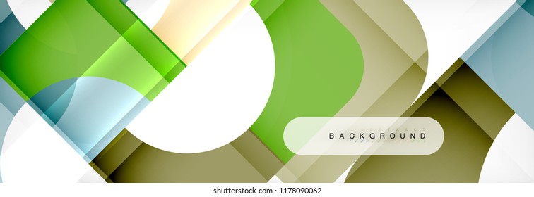 Color square shapes, geometric modern abstract background. Vector illustration