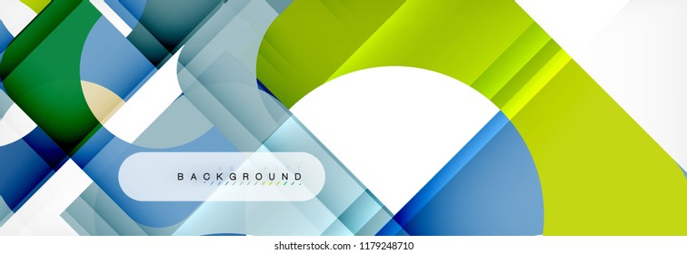 Color square shapes, geometric modern abstract background. Vector illustration