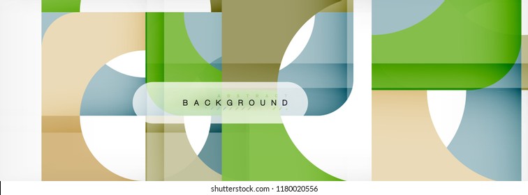 Color square shapes, geometric modern abstract background. Vector illustration