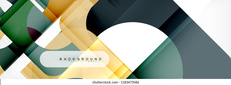 Color square shapes, geometric modern abstract background. Vector illustration