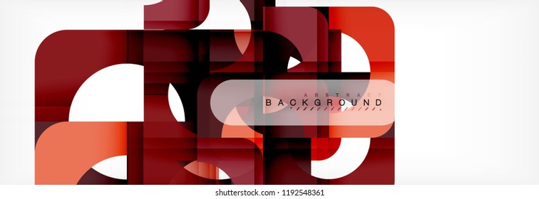 Color square shapes, geometric modern abstract background. Vector illustration