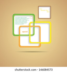 Color square speech bubbles