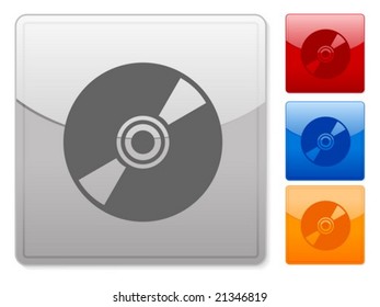 Color square web buttons. Vector illustration.