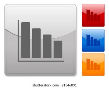 Color square web buttons. Vector illustration.