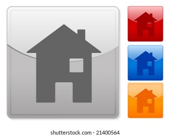 Color square web buttons. Vector illustration.
