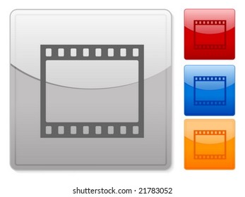 Color square web buttons. Vector illustration.