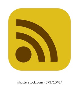 color square with wifi icon vector illustration