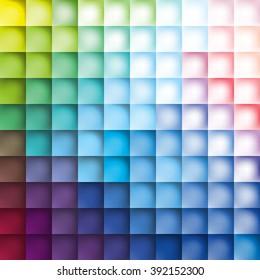 Color squares background, pattern color squares, mesh gradient wallpaper, transition from blue to pink, vector design background
