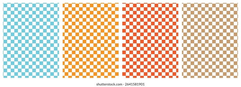 Color squares in a checkerboard pattern. Abstract background. Vector design eps 10 . Vector Illustration .