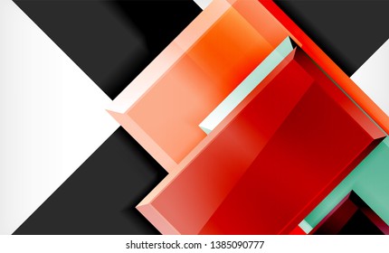 Color squares futuristic abstract background, vector futuristic blocks colorful design