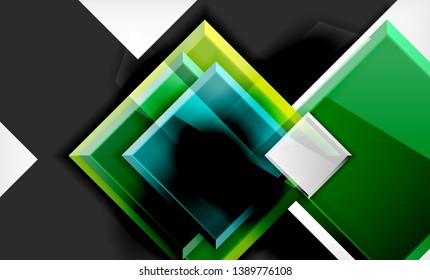 Color squares futuristic abstract background, vector futuristic blocks colorful design