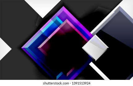 Color squares futuristic abstract background, vector futuristic blocks colorful design