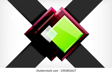 Color squares futuristic abstract background, vector futuristic blocks colorful design
