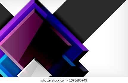 Color squares futuristic abstract background, vector futuristic blocks colorful design