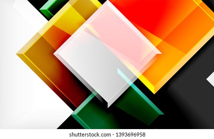 Color squares futuristic abstract background, vector futuristic blocks colorful design