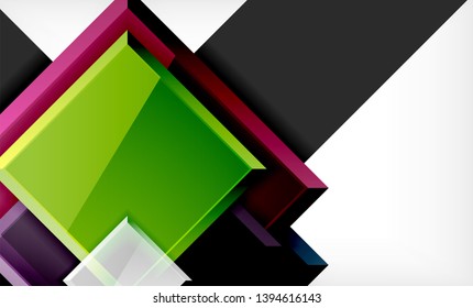Color squares futuristic abstract background, vector futuristic blocks colorful design