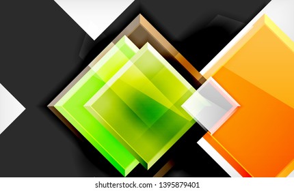 Color squares futuristic abstract background, vector futuristic blocks colorful design