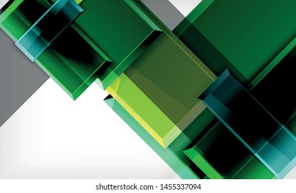 Color squares futuristic abstract background, vector futuristic blocks colorful design