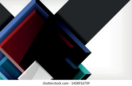 Color squares futuristic abstract background, vector futuristic blocks colorful design