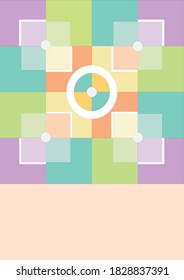 Color Squares vector art as a template useful for website background, poster art design, magazine front page, banners, prints cover.