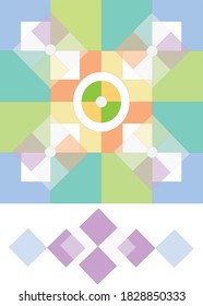 Color Squares vector art as a template useful for website background, poster art design, magazine front page, banners, prints cover.