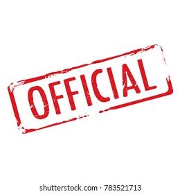 Color stamp and text Official. Vector Illustration.