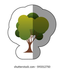 color stamp tree art icon, vector illustraction design