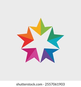 Color Star, colorful star, star, star logo fully editable vector template