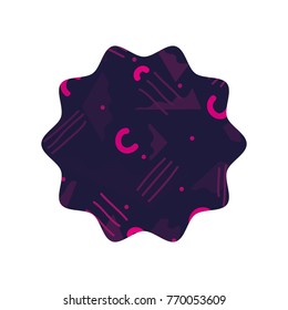 color star with graphic abstract style background
