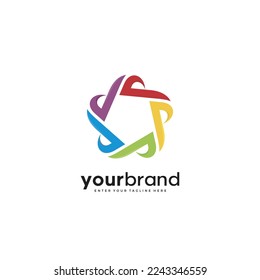 color star logo design template