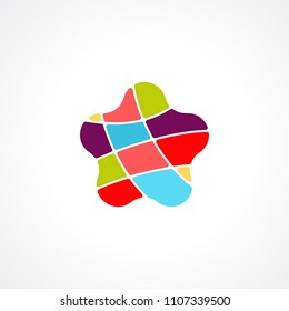 color star logo vector, icon, element, and template