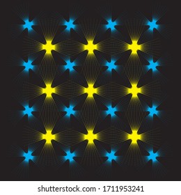 color star template for textile pattern or design background or wallpaper