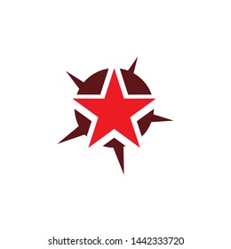 color star thorn logo design