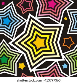 color stars seamless pattern