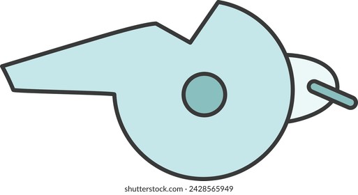 Color station related icon illustration whistle