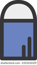 Color stationery single icon Eraser